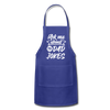 Ask Me About my Dad Jokes Funny Adjustable Apron - royal blue