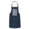 Ask Me About my Dad Jokes Funny Adjustable Apron - navy