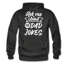 Ask Me About my Dad Jokes Funny Men's Hoodie - charcoal gray