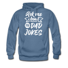 Ask Me About my Dad Jokes Funny Men's Hoodie - denim blue