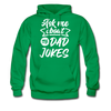Ask Me About my Dad Jokes Funny Men's Hoodie - kelly green