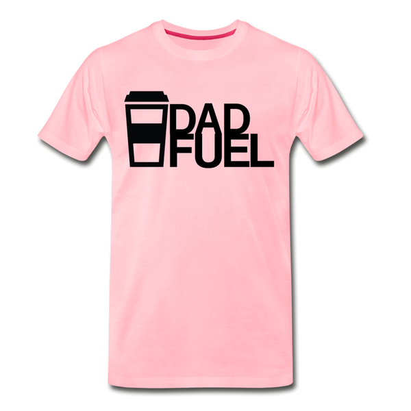 Dad Fuel Funny Coffee Men's Premium T-Shirt - pink