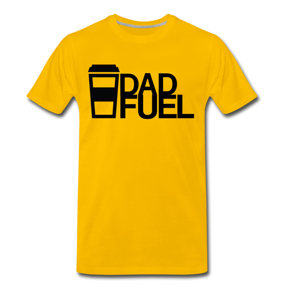 Dad Fuel Funny Coffee Men's Premium T-Shirt - sun yellow