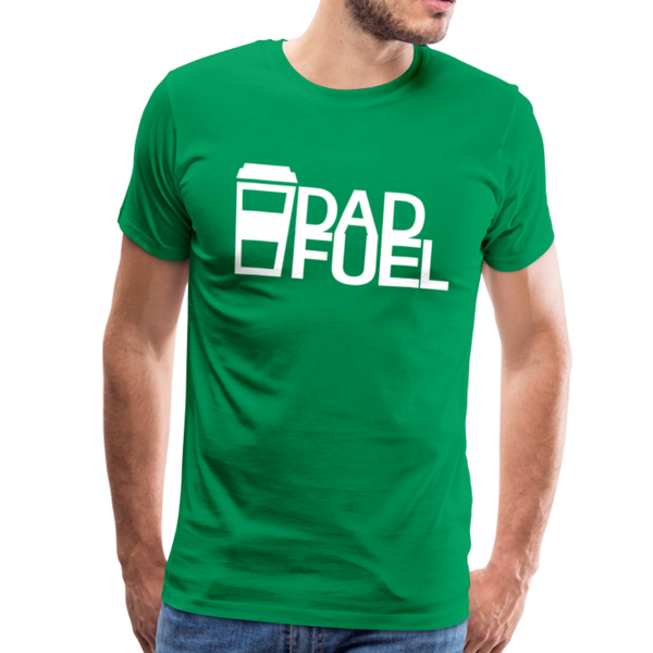 Dad Fuel Funny Coffee Men's Premium T-Shirt - kelly green