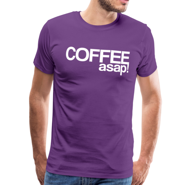 Funny Coffee ASAP! Men's Premium T-Shirt - purple