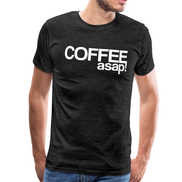 Funny Coffee ASAP! Men's Premium T-Shirt - charcoal gray