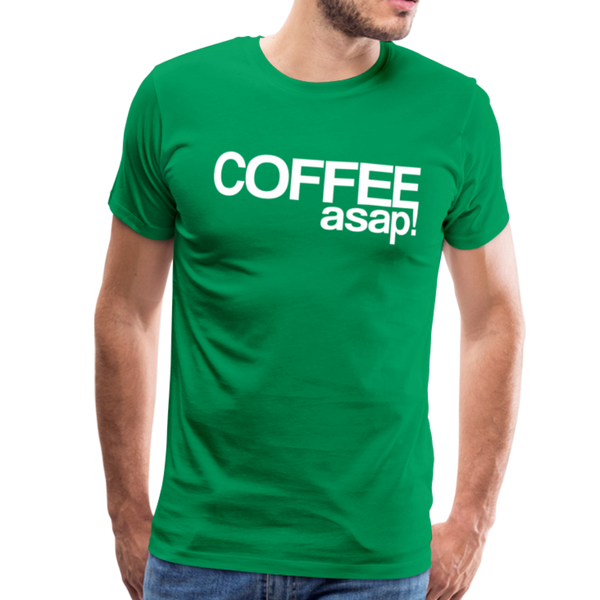 Funny Coffee ASAP! Men's Premium T-Shirt - kelly green