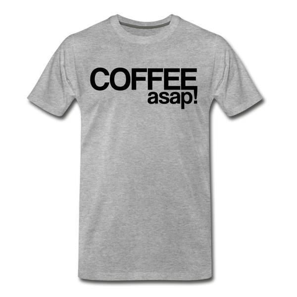 Funny Coffee ASAP! Men's Premium T-Shirt - heather gray