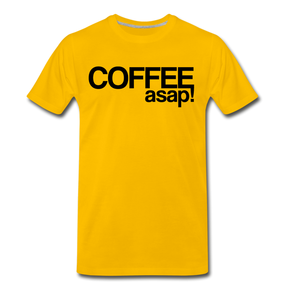 Funny Coffee ASAP! Men's Premium T-Shirt - sun yellow