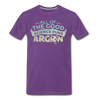 All of the Good Science Puns ARGON Nerd Men's Premium T-Shirt - purple