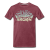 All of the Good Science Puns ARGON Nerd Men's Premium T-Shirt - heather burgundy