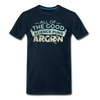 All of the Good Science Puns ARGON Nerd Men's Premium T-Shirt - deep navy