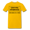 Surviving Fatherhood One Beer at a Time Men's Premium T-Shirt - sun yellow