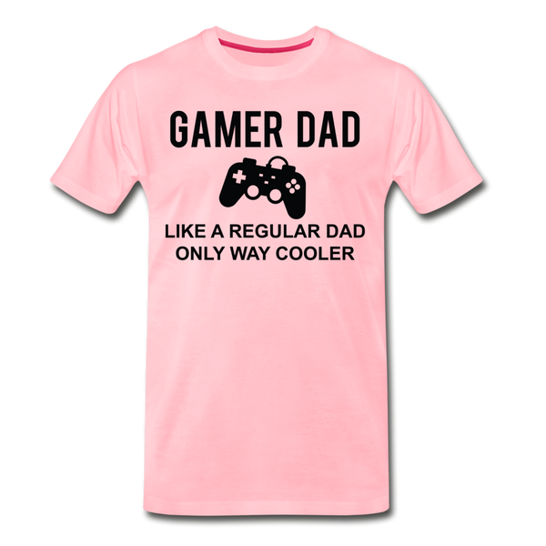 Gamer Dad Like a Regular Dad Only Way Cooler Men's Premium T-Shirt - pink
