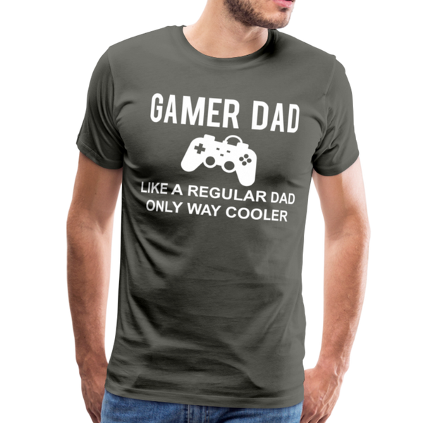 Gamer Dad Like a Regular Dad Only Way Cooler Men's Premium T-Shirt - asphalt gray