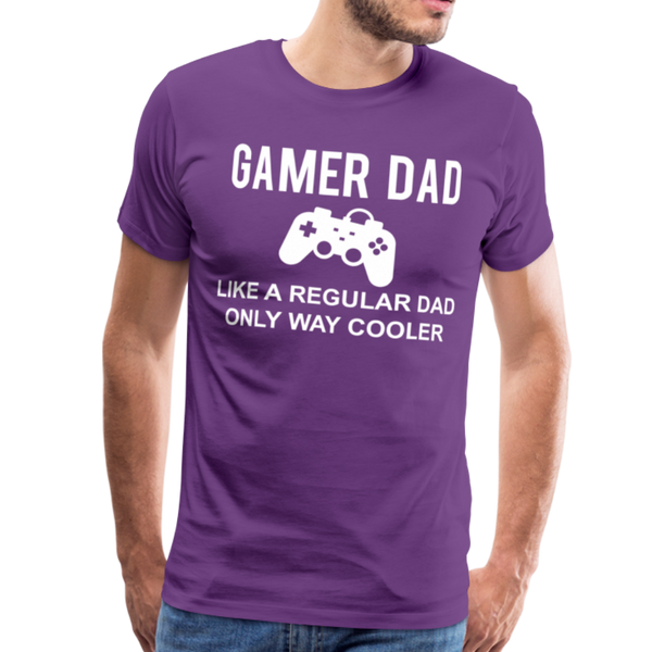 Gamer Dad Like a Regular Dad Only Way Cooler Men's Premium T-Shirt - purple