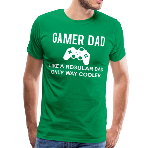 Gamer Dad Like a Regular Dad Only Way Cooler Men's Premium T-Shirt - kelly green