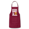 Body Built By Burgers Funny BBQ Adjustable Apron - burgundy