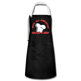 100% All American Grade A Beef Funny BBQ Artisan Apron