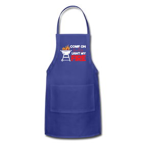 Come on Baby Light My Fire Funny BBQ Adjustable Apron