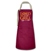 Lord of The Grill Funny Geek BBQ Artisan Apron - burgundy/khaki