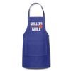 Grillers Gonna Grill Funny BBQ Adjustable Apron - royal blue