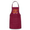 Lord of The Grill Funny Geek BBQ Adjustable Apron - burgundy
