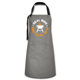 Real Men Play With Fire Funny BBQ Artisan Apron
