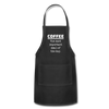 Coffee The Most Important Meal of the Day Funny Adjustable Apron - black