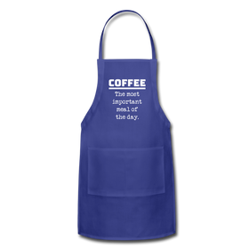 Coffee The Most Important Meal of the Day Funny Adjustable Apron