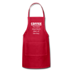 Coffee The Most Important Meal of the Day Funny Adjustable Apron - red