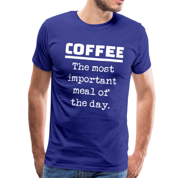 Coffee The Most Important Meal of the Day Funny Men's Premium T-Shirt - royal blue