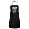Coffee The Most Important Meal of the Day Funny Artisan Apron - black/white