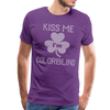 Kiss Me I'm Colorblind Funny St. Pat's Men's Premium T-Shirt - purple