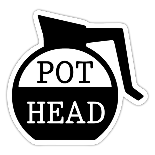 pothead stickers Pot Head Funny Coffee Sticker