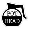 Pot Head Funny Coffee Sticker