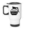 Pot Head Funny Coffee Travel Mug - white