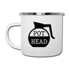 Pot Head Funny Coffee Camper Mug - white