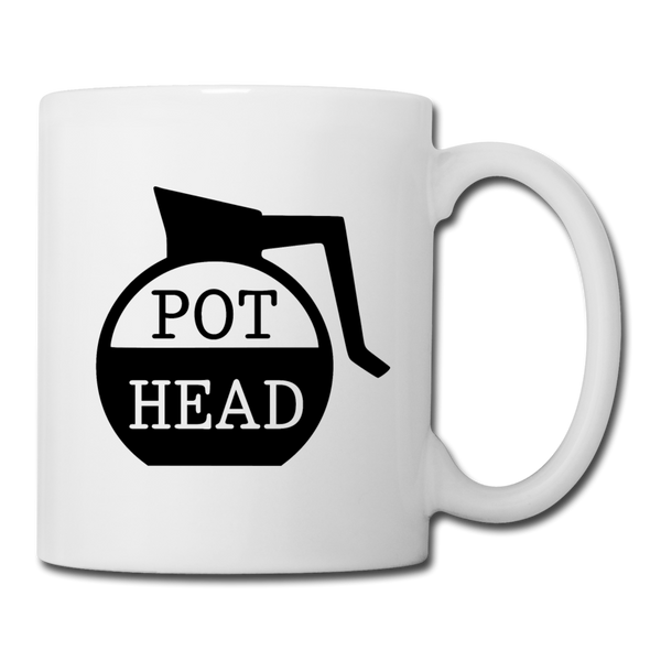 Pot Head Funny Coffee Coffee/Tea Mug - white