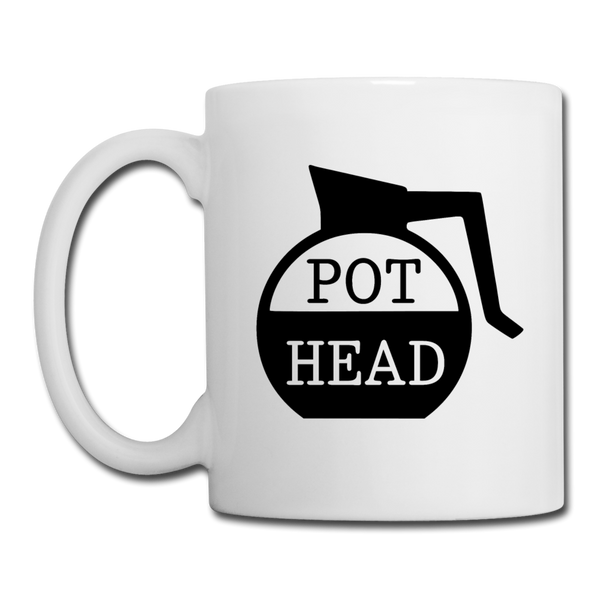 Pot Head Funny Coffee Coffee/Tea Mug - white