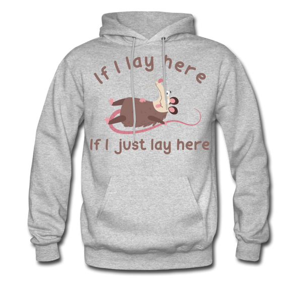 If I Lay Here If I Just Lay Here Opossum Men's Hoodie - heather gray