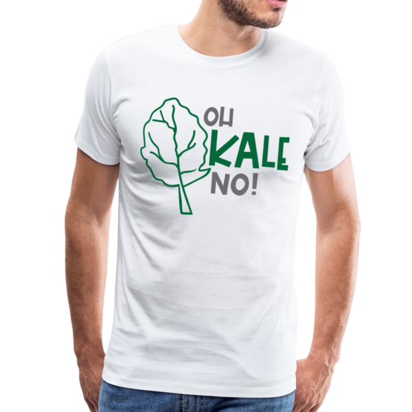 Oh Kale No! Funny Food Pun Men's Premium T-Shirt - white