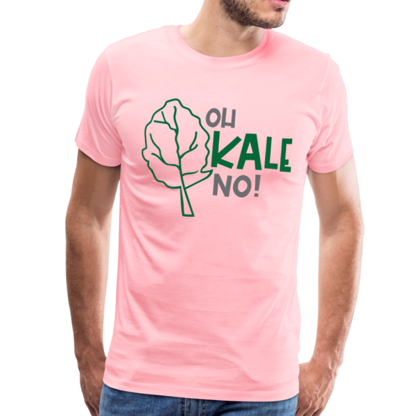 Oh Kale No! Funny Food Pun Men's Premium T-Shirt - pink
