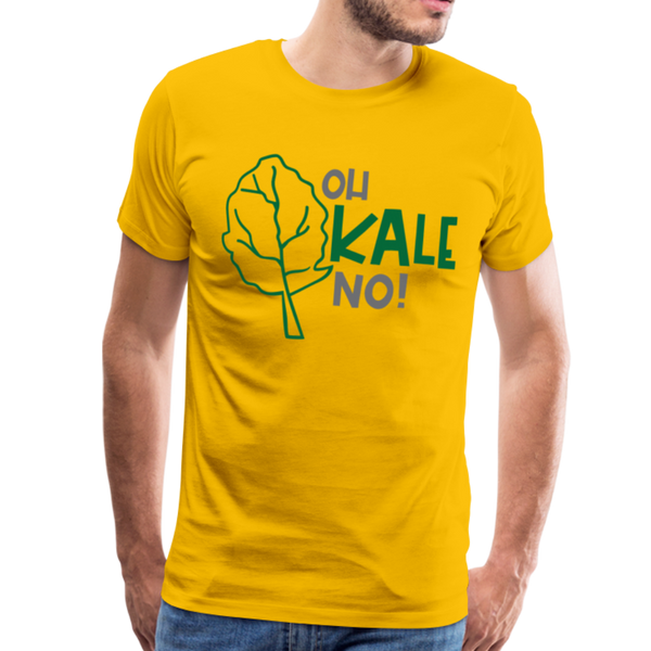 Oh Kale No! Funny Food Pun Men's Premium T-Shirt - sun yellow