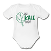 Oh Kale No! Funny Food Pun Organic Short Sleeve Baby Bodysuit