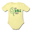 Oh Kale No! Funny Food Pun Organic Short Sleeve Baby Bodysuit