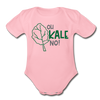 Oh Kale No! Funny Food Pun Organic Short Sleeve Baby Bodysuit