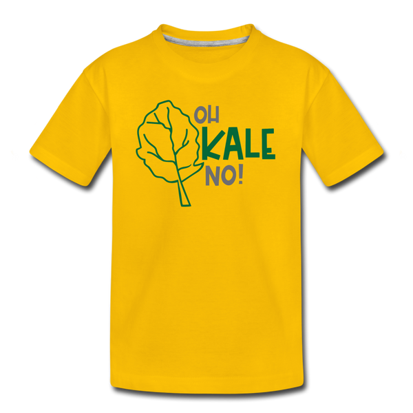 Oh Kale No! Funny Food Pun Toddler Premium T-Shirt - sun yellow