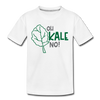 Oh Kale No! Funny Food Pun Kids' Premium T-Shirt - white