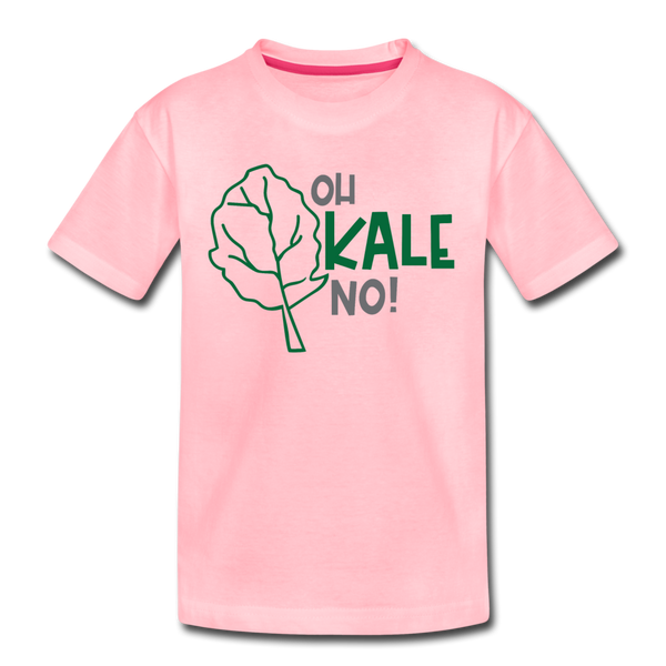 Oh Kale No! Funny Food Pun Kids' Premium T-Shirt - pink